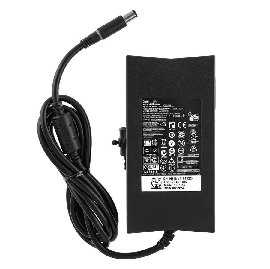 Оригінальний блок живлення для ноутбука DELL 19.5V, 7.7A, 150W, 7.4*5.0-PIN, Black, SLIM RECTANGULAR
