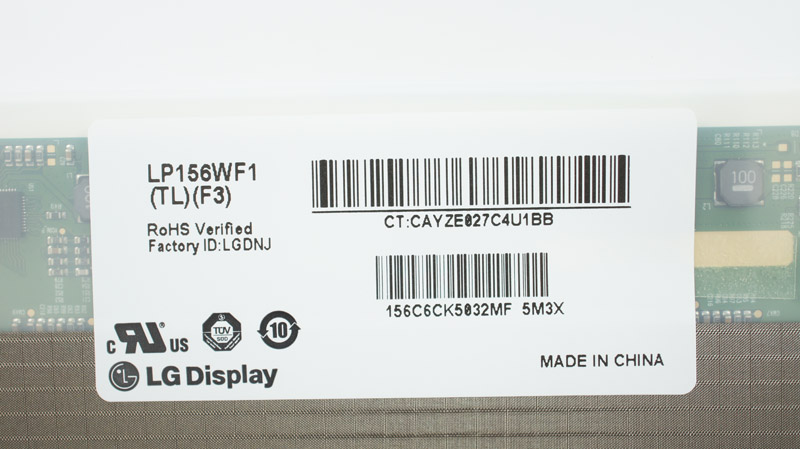 Матриця 15.6 LP156WF1-TLF3 (1920*1080, 40pin, LED, NORMAL, матова, роз`єм ліворуч знизу) для ноутбука (renew)