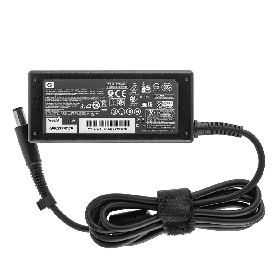 оригінальний блок живлення для ноутбука HP 19.5V, 3.33A, 65W, 7.4*5.0-PIN, black (без кабеля !)