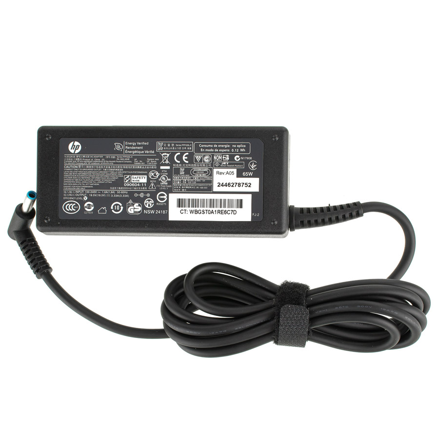 Оригінальний блок живлення для ноутбука HP 19.5V, 3.33A, 65W, 4.5*3.0-PIN, black, RECTANGULAR