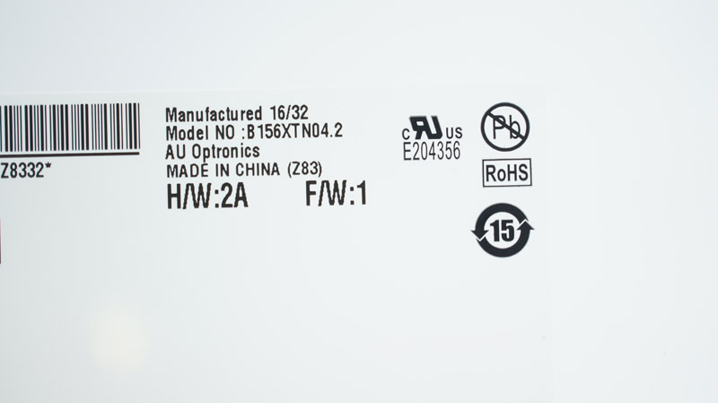 Матриця 15.6 B156XTN04.2 100% NEW (1366*768, 40pin, LED, SLIM (вертикальні вушки), глянцева, роз`єм праворуч знизу) для ноутбука