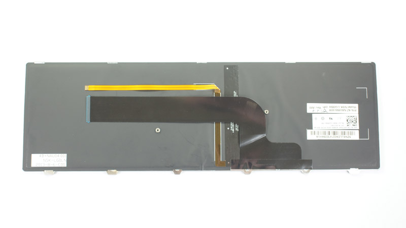 Клавіатура для ноутбука DELL (Inspiron: 7537) rus, silver, підсвічування клавіш, з фреймом