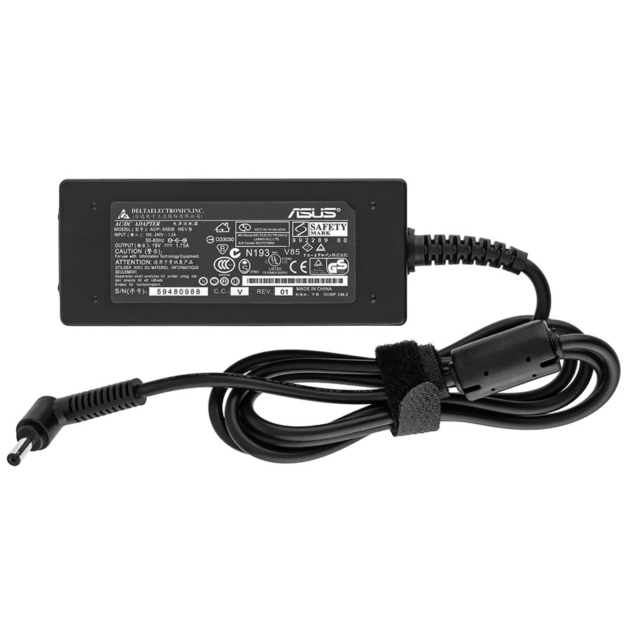 Блок живлення для ноутбука ASUS 19V, 1.75A, 33W, 4.0*1.35мм, L-подібний роз`єм, Black, RECTANGULAR