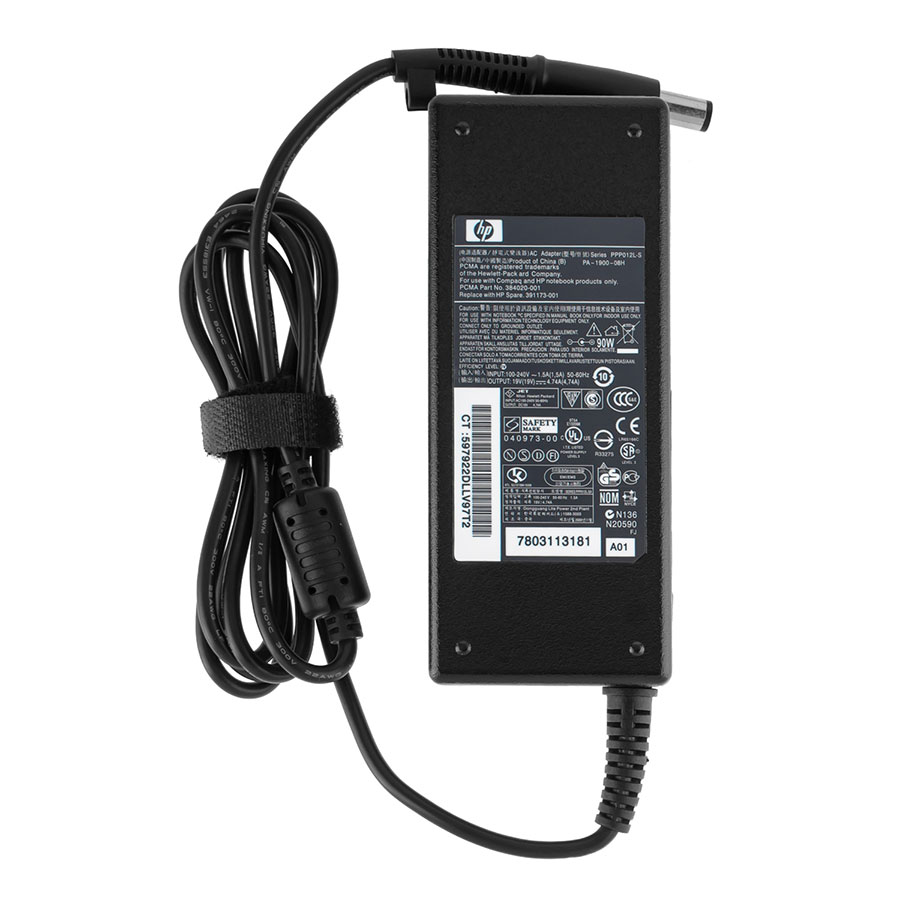 Блок живлення для ноутбука HP 19V, 4.74A, 90W, 7.4*5.0-PIN, black (без кабеля!)