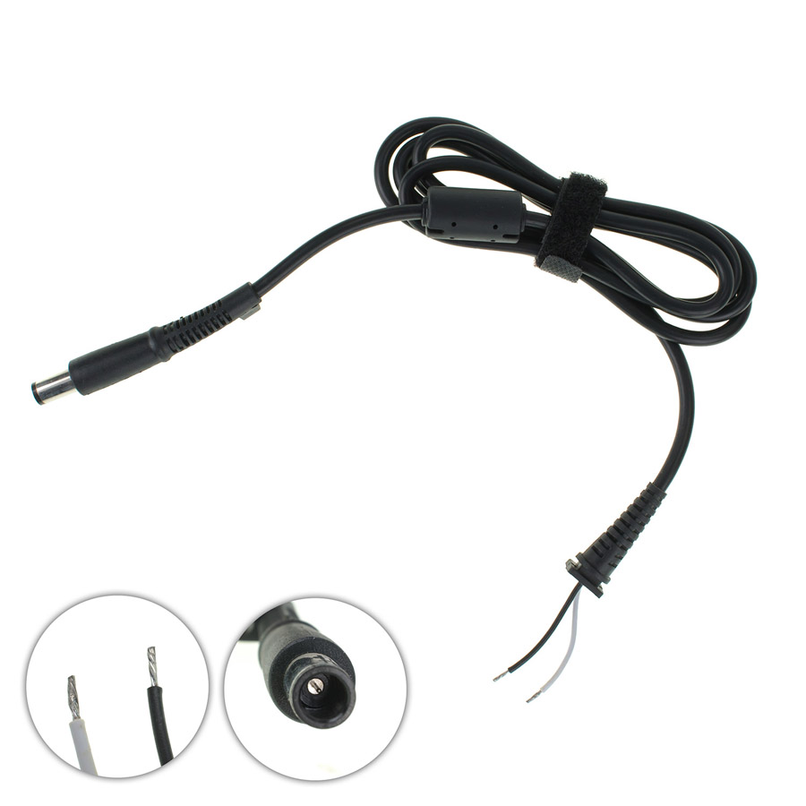 DC кабель живлення для БЖ HP 90W 7.4x5.0мм+PIN всередині, 2 дроти (2x1мм) (від БЖ до ноутбуку)