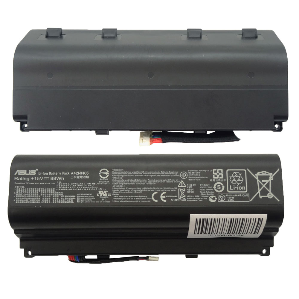 Батарея для ноутбука Asus A42N1403 (ROGs: G751JM, G751JT, G751JY series) 15V 88Wh Black