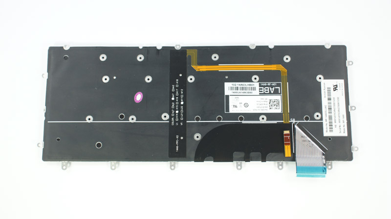 Клавіатура для ноутбука DELL (Inspiron: 7347, 7348) rus, black, без фрейма, підсвічування клавіш