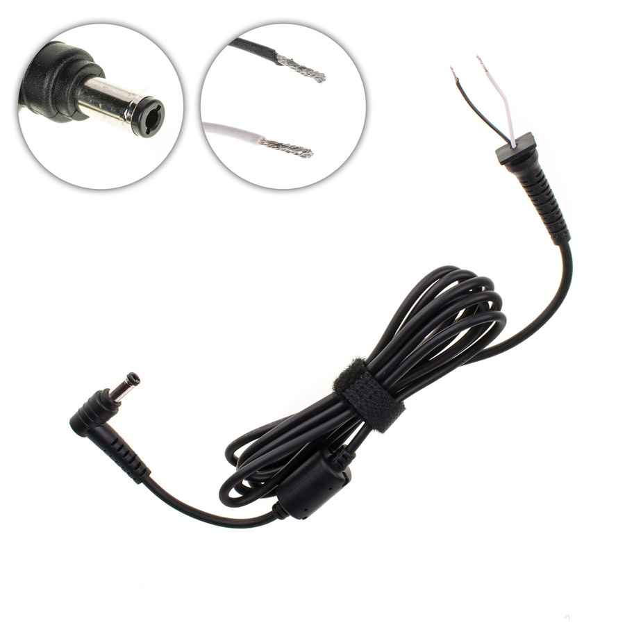 Оригінальний DC кабель живлення для БЖ TOSHIBA 90W 5.5x2.5мм, 2 дроти (2x0.9мм), L-подібний штекер(від БЖ до ноутбуку)