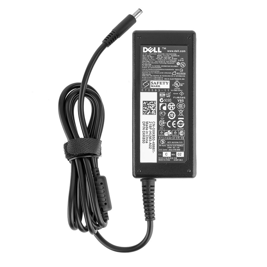 Блок живлення для ноутбука DELL 19.5V, 3.34A, 65W, 4.5*3.0-PIN, black, RECTANGULAR