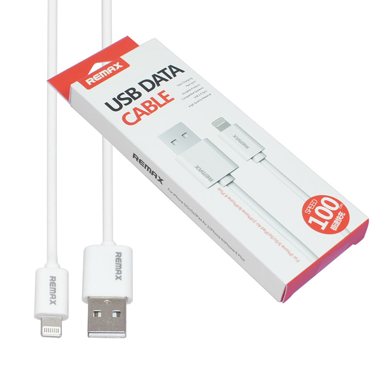 Кабель REMAX Fast Charging, USB to iP, білий , 1м