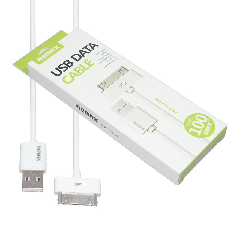 Кабель REMAX Fast Charging, для iPhone 4 / 4s , білий , 1м