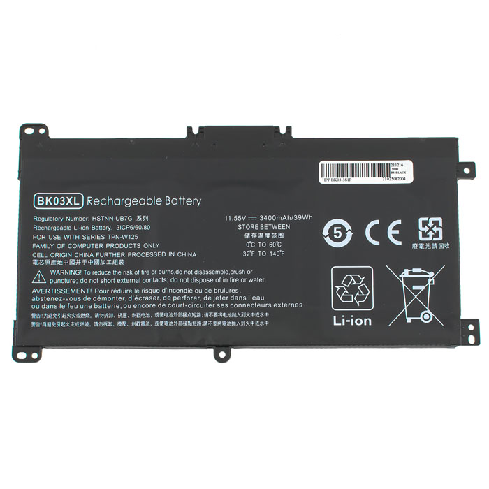 Батарея для ноутбука HP BK03XL (Pavilion X360: 14-BA000 series) 11.55V 3400mAh Black