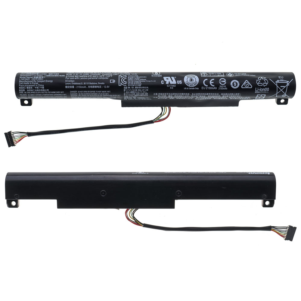 Оригінальна батарея для ноутбука LENOVO L14C3A01 (B50-10, IdeaPad 100-15IBY) 10.8V 2200mAh 24Wh Black