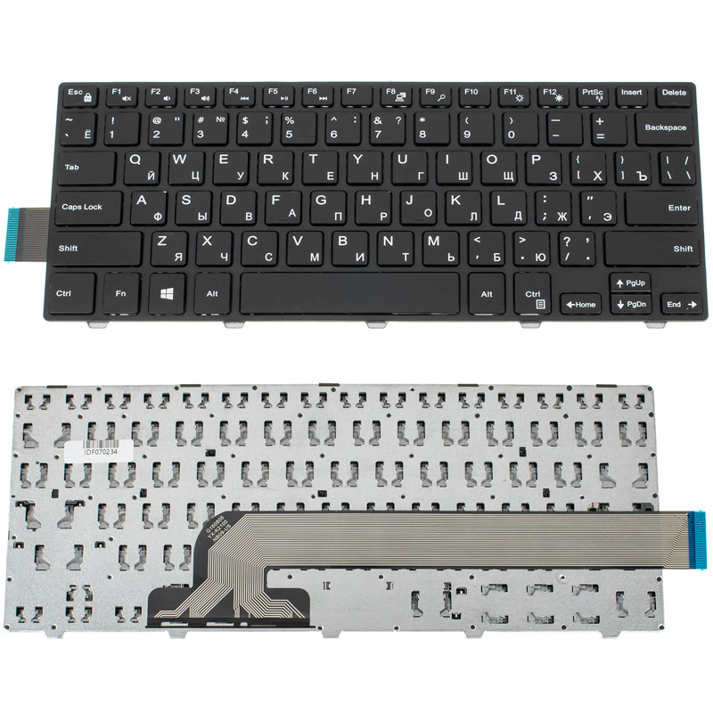 Клавіатура для ноутбука DELL (Vostro: 3458, 3459, Latitude: 3450) rus, black