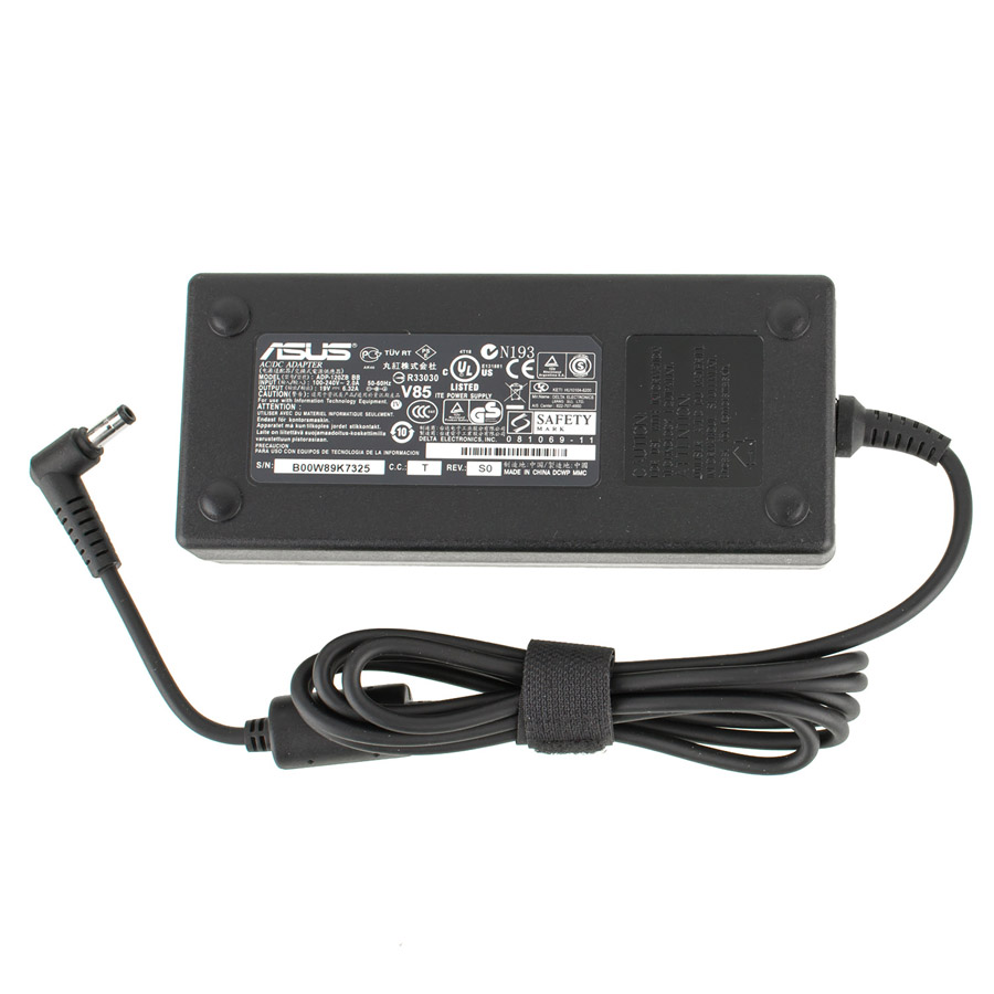 Блок живлення для ноутбука ASUS 19V, 6.3A, 120W, 5.5*2.5мм, 3 hole, L-подібний роз`єм, black, RECTANGULAR