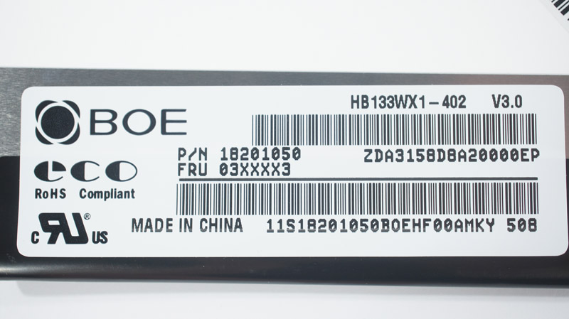 Матриця 13.3 HB133WX1-402 (1366*768, 30pin(eDP), LED, SLIM(вертикальні вушки по краях), матова, роз`єм праворуч знизу) для ноутбука (renew)