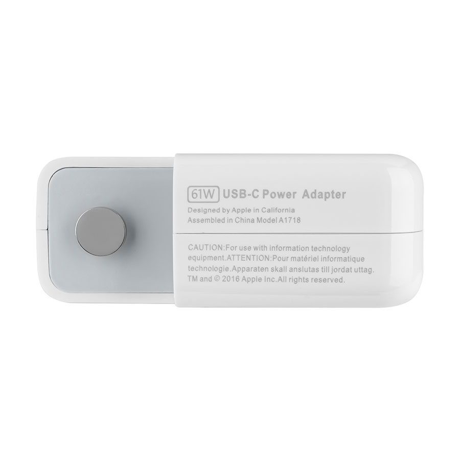 Оригінальний блок живлення для ноутбука APPLE TYPE-C 61W, white (с кабелем!) (A1718)