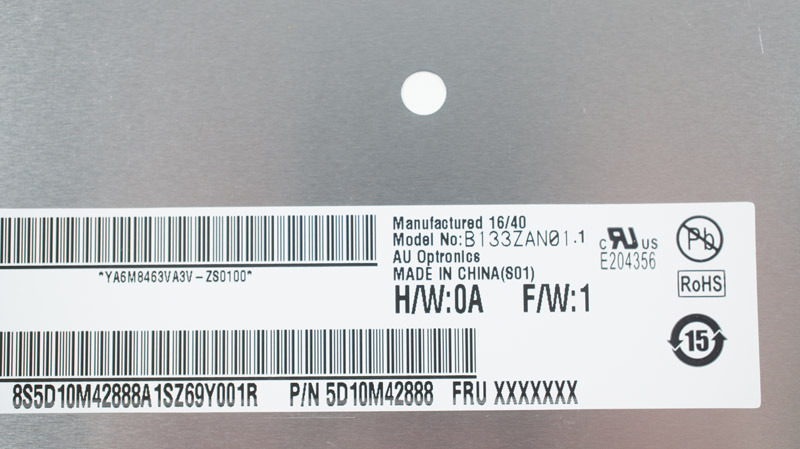 Матриця 13.3 B133ZAN01.1 (3840*2160, 40pin(eDP, IPS), LED, SLIM(без планок та вушок), глянець, роз`єм праворуч знизу) для ноутбука