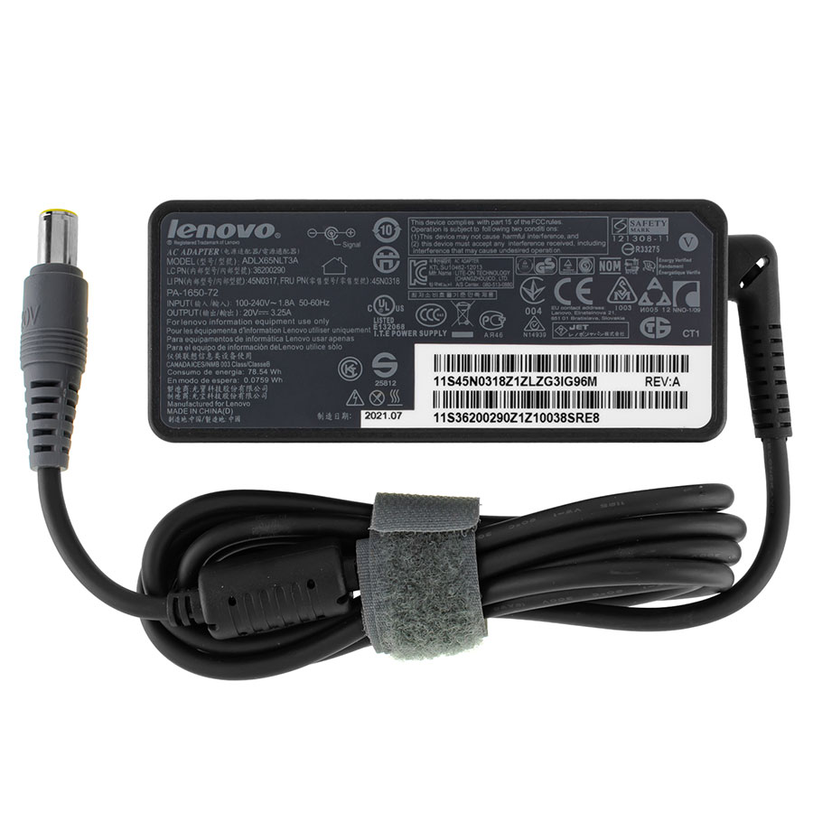 Оригінальний блок живлення для ноутбука LENOVO 20V, 3.25A, 65W, 7.9*5.5-PIN, Black (без кабеля)