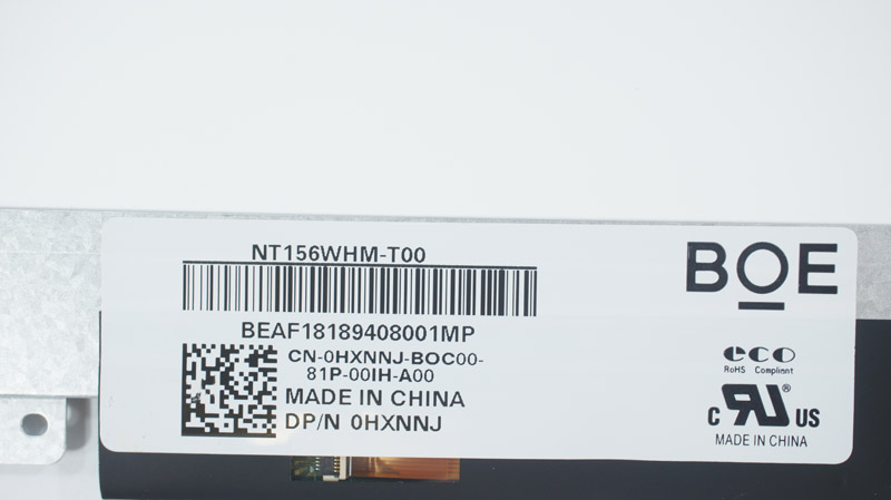 Матриця 15.6 NT156WHM-T00 touch (1366*768, 40pin(eDP), LED, SLIM(вертикальні вушки), глянець, роз`єм праворуч знизу) для ноутбука (renew)