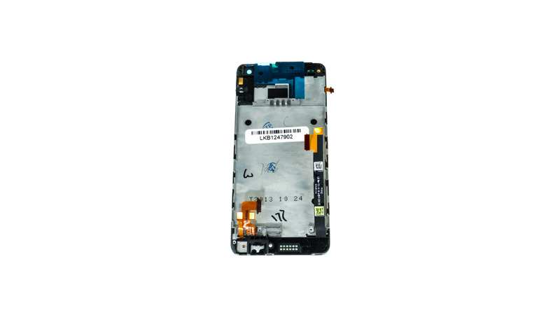 Дисплей для смартфона (телефону) HTC One mini 601n, 601e, PO58200,  (у зборі з тачскріном)(з рамкою), silver