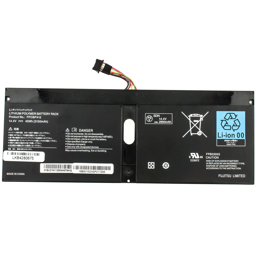 Оригінальна батарея для ноутбука Fujitsu FPCBP412 (LifeBook U904 series) 14.4V 3150mAh45Wh Black