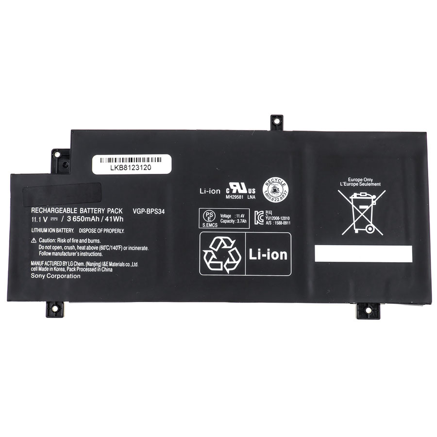 Оригінальна батарея для ноутбука Sony BPS34 (VGP-BPS34, SVF14A, SVF15A series) 11.1V 3650mAh 41Wh Black