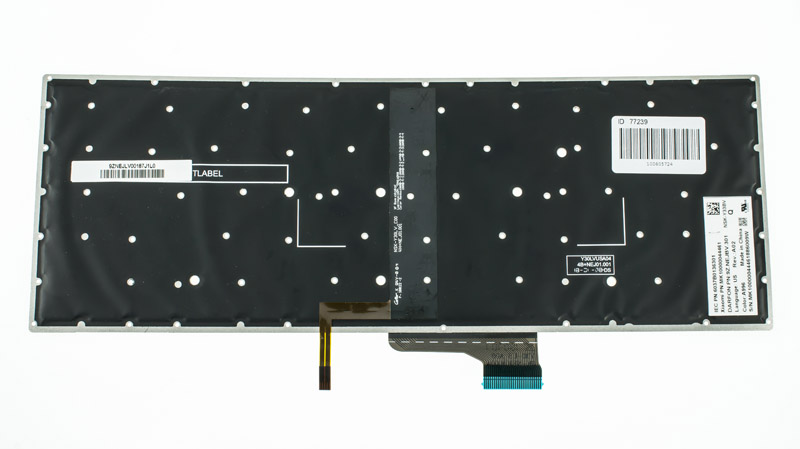 Клавіатура для ноутбука XIAOMI (Xiaomi: 15.6) rus, black, без фрейму, підсвічування клавіш(оригінал)