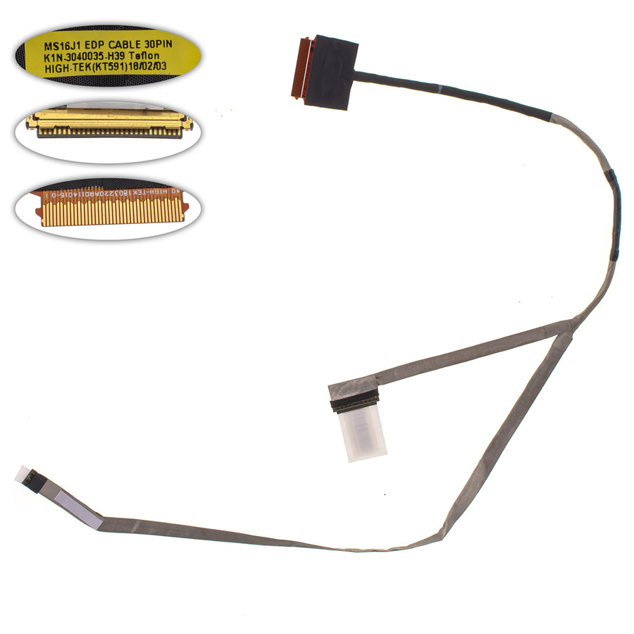 Шлейф матриці для ноутбука MSI (GE62, MS-16J1, MS-16J2, MS-16J5), 30pin (K1N-3040035-H39)