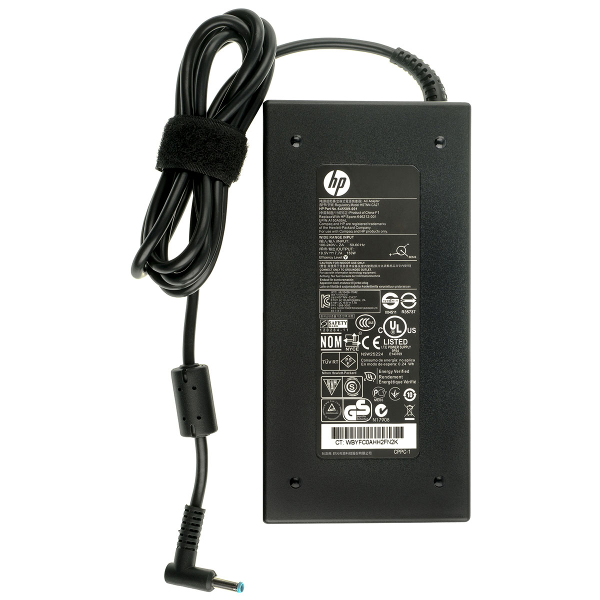 Оригінальний блок живлення для ноутбука HP 19.5V, 7.7A, 150W, 4.5*3.0-PIN, black, RECTANGULAR
