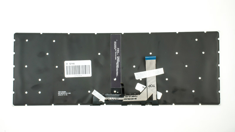 Клавіатура для ноутбука MSI (GS65) rus, silver, без фрейма, підсвічування клавіш(оригінал)