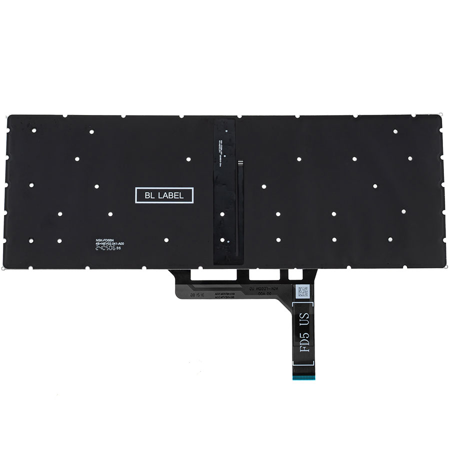 Клавіатура для ноутбука MSI (GS65) rus, dark gray, без фрейма, підсвічування клавіш(оригінал)