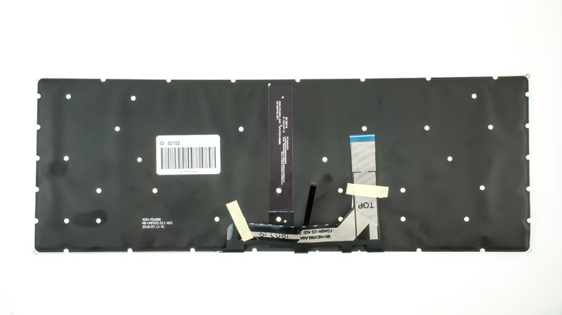 Клавіатура для ноутбука MSI (GS65) rus, black, без фрейма, підсвічування клавіш(оригінал)