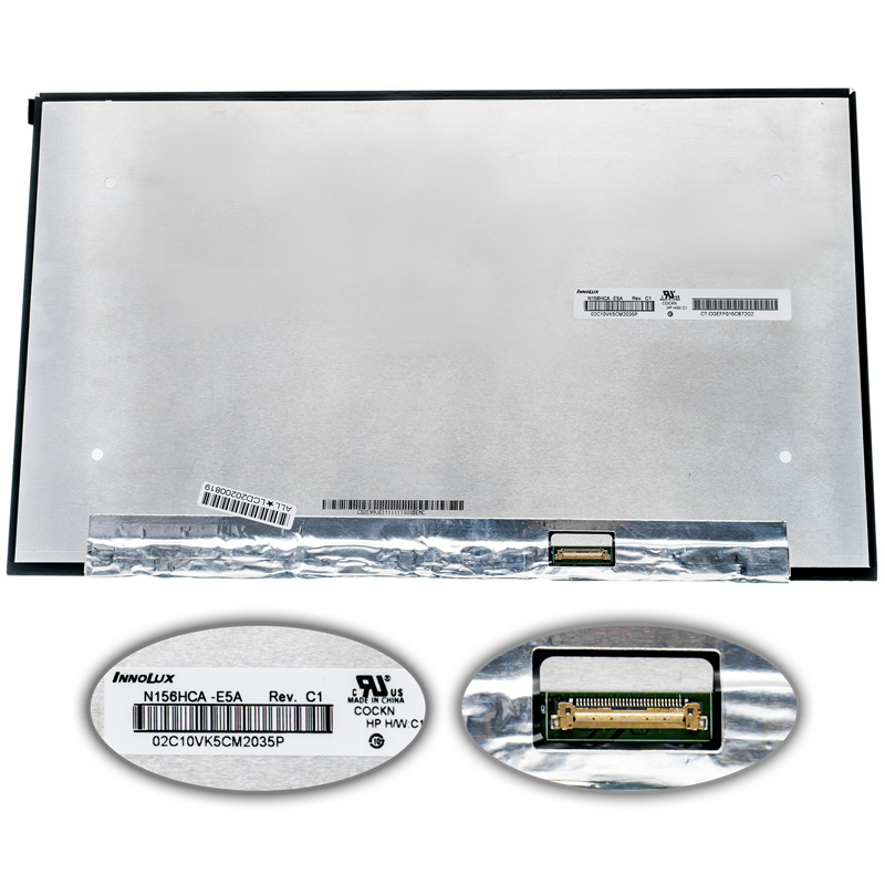 Матриця 15.6 N156HCA-E5A (1920*1080, 30pin(eDP, IPS), LED, SLIM(без дод. панелі), матова, роз`єм праворуч знизу) для ноутбука