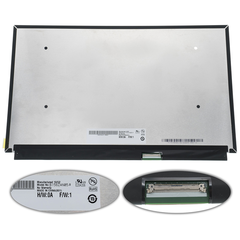 Матриця 15.6 B156ZAN05.0 (3840*2160, 40pin(eDP, IPS, 120Hz), LED, SLIM(без планок та вушок), глянець, роз`єм праворуч знизу) для ноутбука