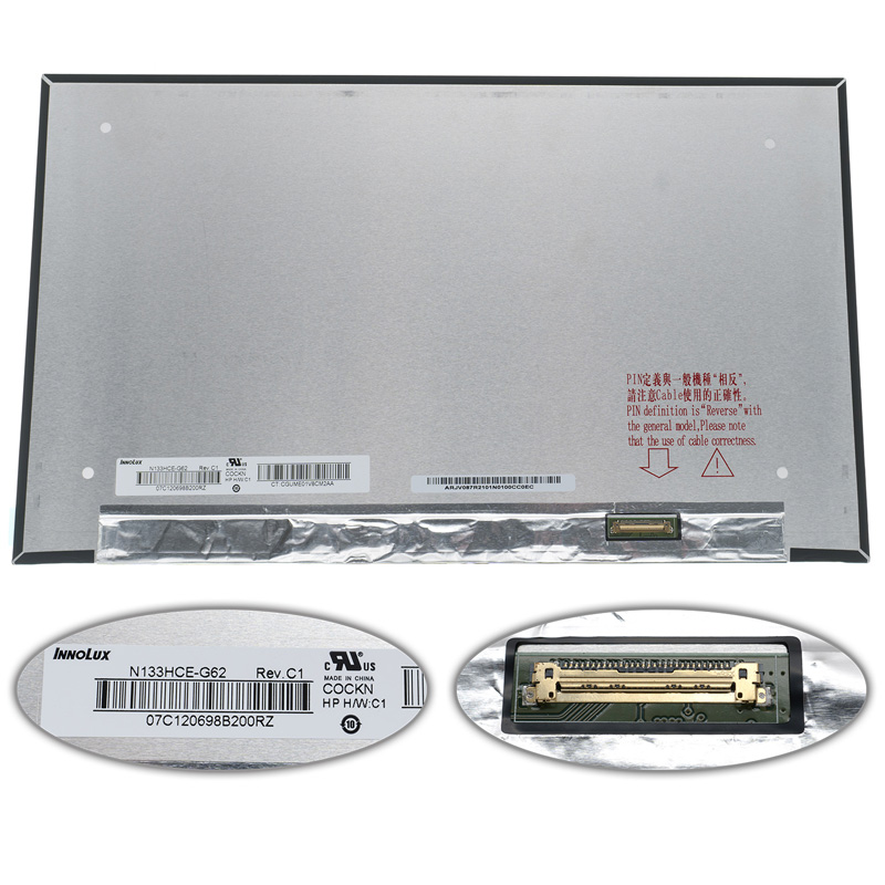 Матриця 13.3 N133HCE-G62 (1920*1080, 30pin(eDP, IPS, колір 262k, 100%RGB) LED, SLIM(без дод. панелі !!!), глянець, роз`єм праворуч знизу) для ноутбука