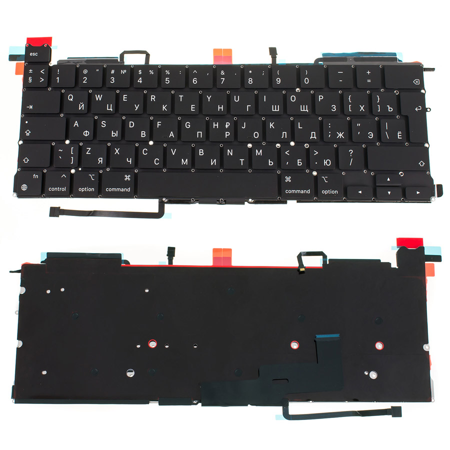 Клавиатура для ноутбука APPLE (MacBook Pro: A2289 (2020-2021)) rus, black, подсветка клавиш, BIG Enter (ОРИГИНАЛ)