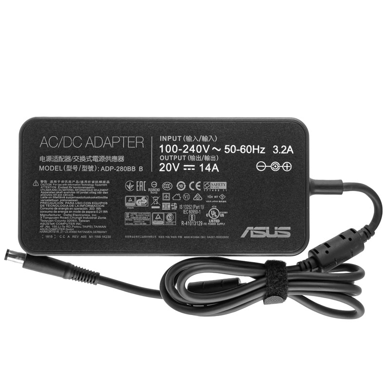 Оригінальний блок живлення для ноутбука MSI 20V, 14A, 280W, 7.4*5.0mm, Black, OVALE