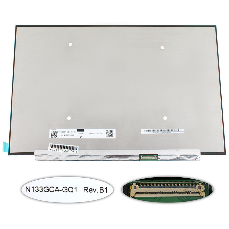 Матриця 13.3 N133GCA-GQ1 Rev B1 (2560*1600, 40pin(eDP, 16.7M, 100% NTSC), LED, SLIM(без вушок та планок), матова, роз`єм праворуч знизу) для ноутбука
