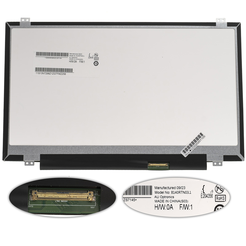 УЦІНКА !!! Матриця 14.0 B140RTN03.1 (1600*900, 40pin, LED, SLIM (вертикальні вушки), глянець, роз`єм праворуч знизу) для ноутбука