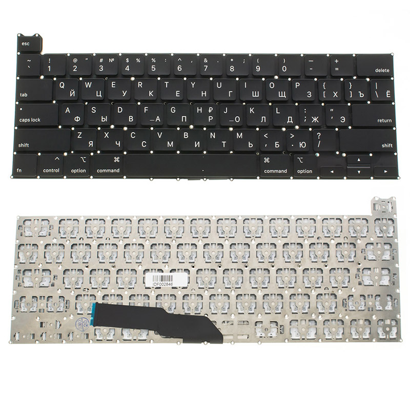Клавиатура для ноутбука APPLE (MacBook Pro: A2251 (2020)) rus, black, SMALL Enter (ОРИГИНАЛ)
