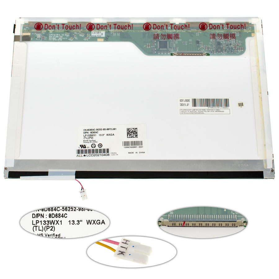 Матриця 13.3 LP133WX1-TLP2 (1280*800, 30pin, 1CCFL, NORMAL, глянцева, роз`єм праворуч знизу) для ноутбука