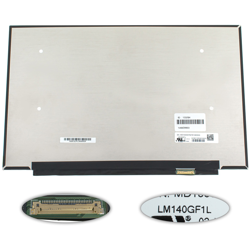 Матриця 14.0" LM140GF1L02 (2560*1600, 30pin(eDP, 300cd/m2 (!!!), IPS, кольоропередача: 71%), LED, SLIM (без планок та вушок), матова, роз`єм справа внизу) для ноутбука