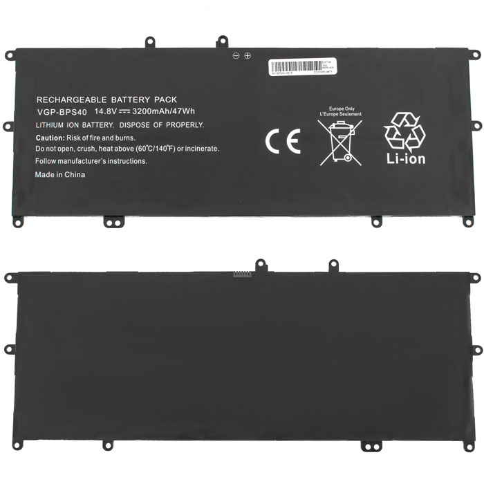 Батарея для ноутбука Sony BPS40 (VGP-BPS40, Sony Vaio SVF14 и SVF15 series) 14.8V 3200mAh 47Wh Black