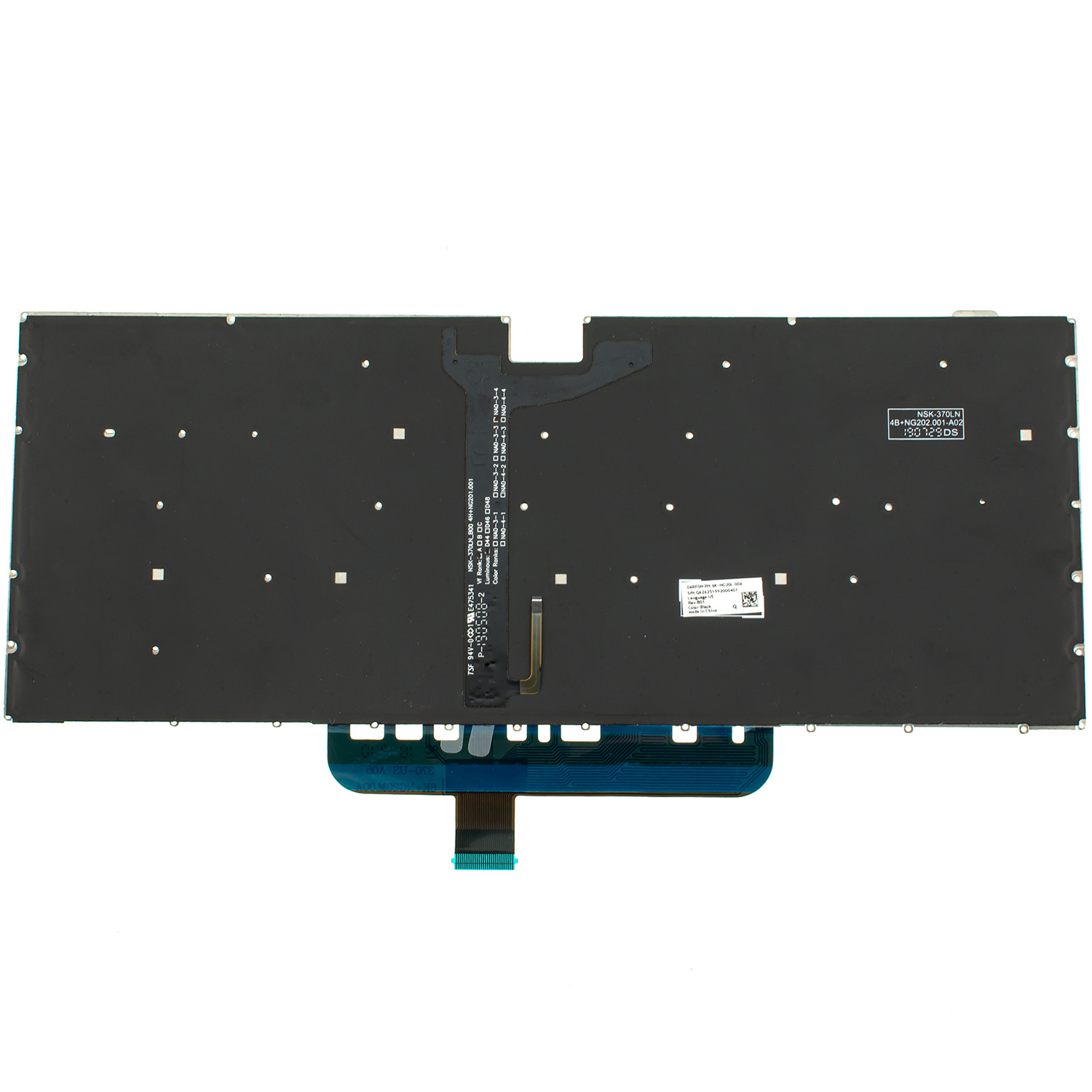 Клавіатура для ноутбука HUAWEI (W29 series) rus, black, без фрейму, підсвічування клавіш