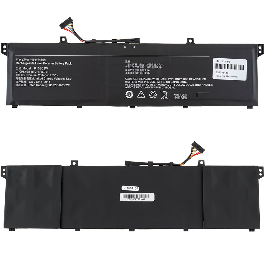 Батарея для ноутбука Xiaomi R15B03W (Mi Notebook Pro 15) 7.7V 8572mAh 66Wh Black