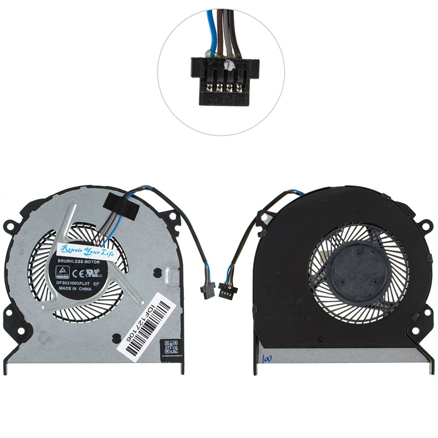 Оригінальний вентилятор для ноутбука XIAOMI 15.6 MI Ruby, 4pin (GPU FAN) (Forcecon FCN 0FL250000H, DFS531005PL0T) (Кулер)