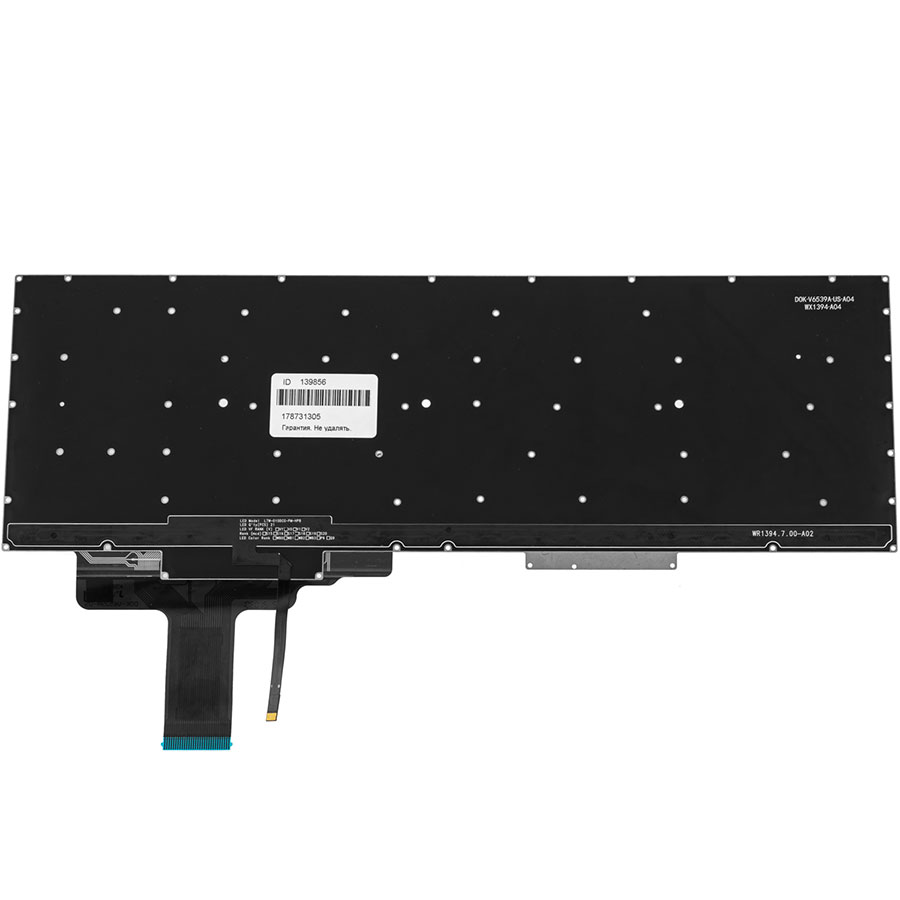 Клавіатура для ноутбука XIAOMI (Xiaomi Mi Gaming: 15.6) rus, black, без фрейму, підсвічування клавіш (оригінал)