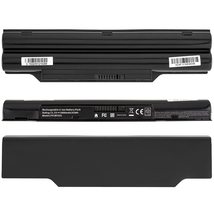 Батарея для ноутбука Fujitsu BP331 (AH532, FMVNBP213, FPCBP331, FPCBP347AP) 11.1V 5600mAh Black (LG/ Samsung/ Sanyo)