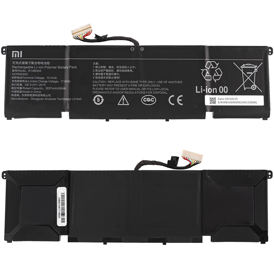 Оригінальна батарея для ноутбука Xiaomi R14B05W (Xiaomi Pro X 14) 15.44V 3637mAh 56Wh Black